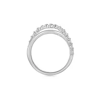 Bague à diamant entrecroisée en argent sterling, 0,23 ct