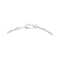 Sterling Silver & 0.09 CT.T.W. Diamond Station Bracelet