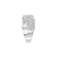 Sterling Silver & CT. T.W. Diamond Ring