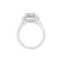 Bague en argent sterling 925 avec diamants de 0,09 ct PT