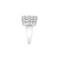 Sterlimg Silver & CT. T.W. 0.30 Diamond Ring