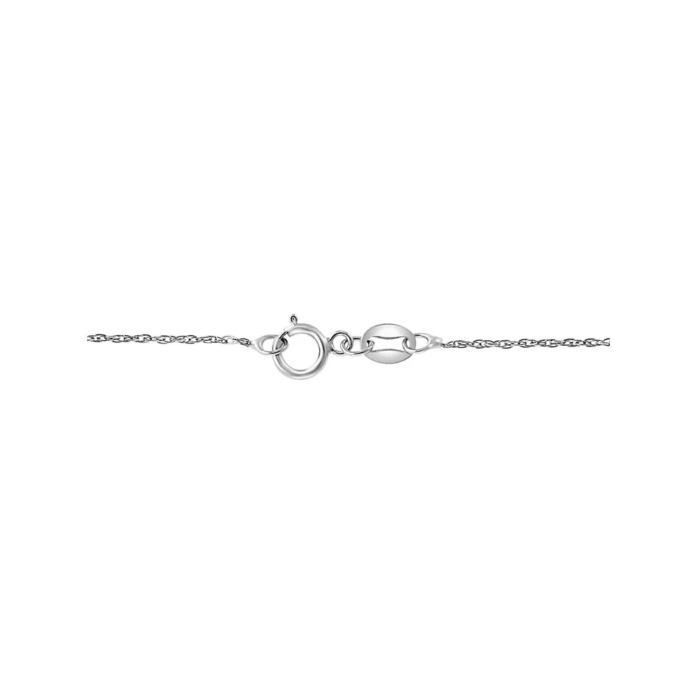 Collier à pendentif en argent sterling avec diamants 0,09 ct PT