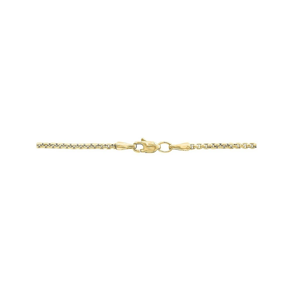 14K Yellow Gold & Onyx Cross Pendant Necklace