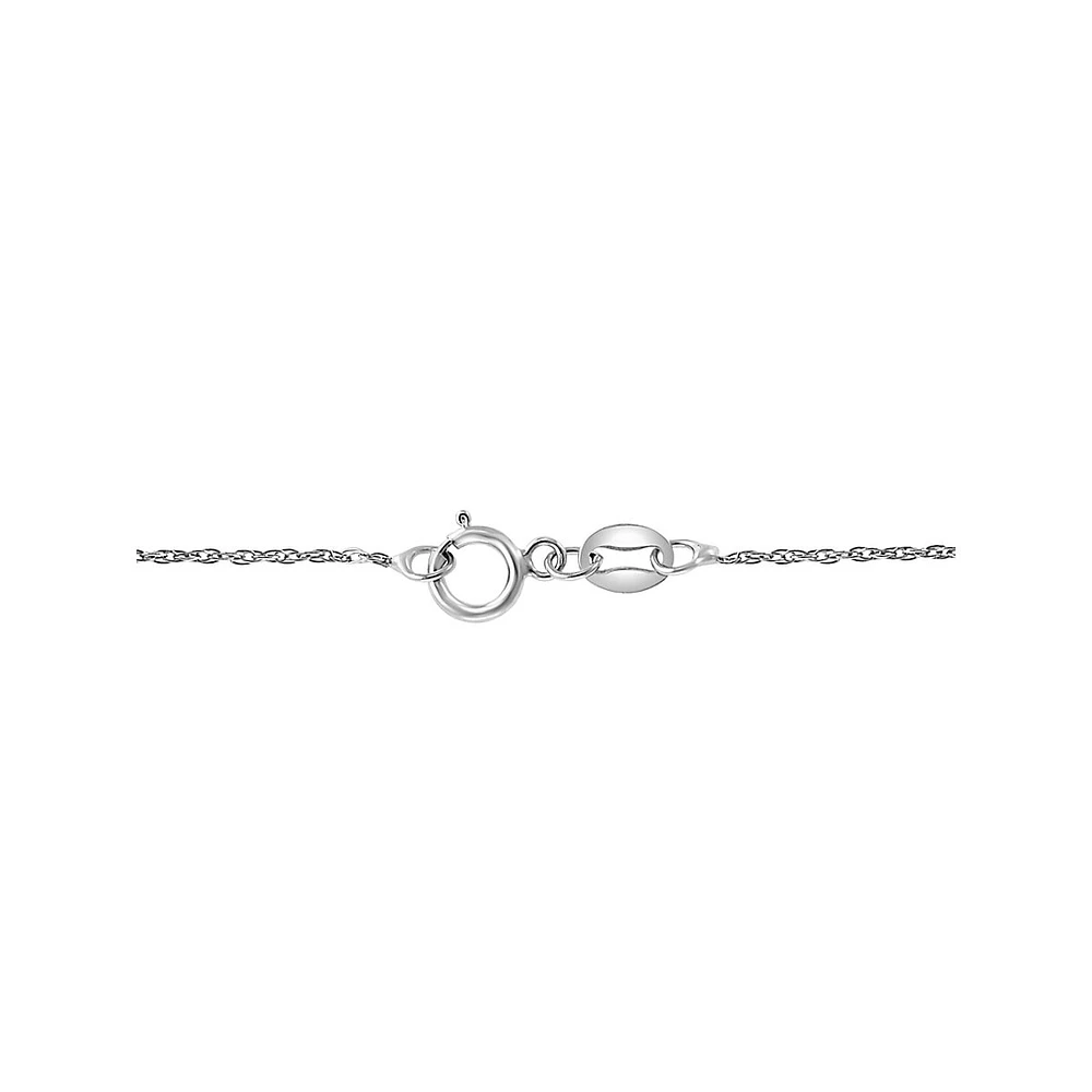 Collier à pendentif en argent sterling avec saphir naturel et diamants 0,05 ct (PT)