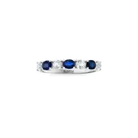 14K White Gold & Two-Tone Sapphire Ring