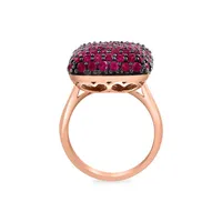 Amore 14K Rose Gold 3.65 CT. T.W. Natural Ruby Ring