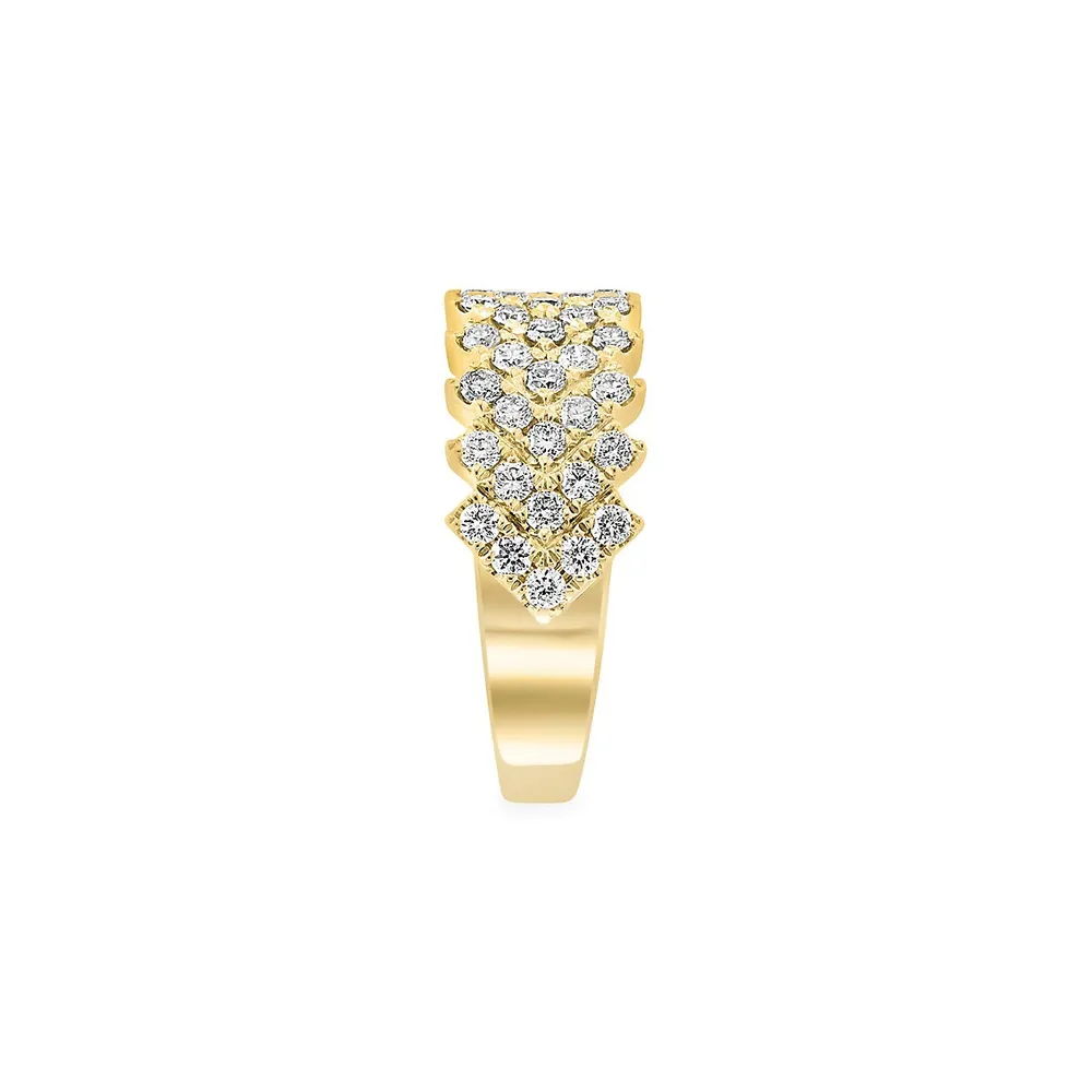 14K Yellow Gold & 0.97 CT. T.W. Diamond Ring