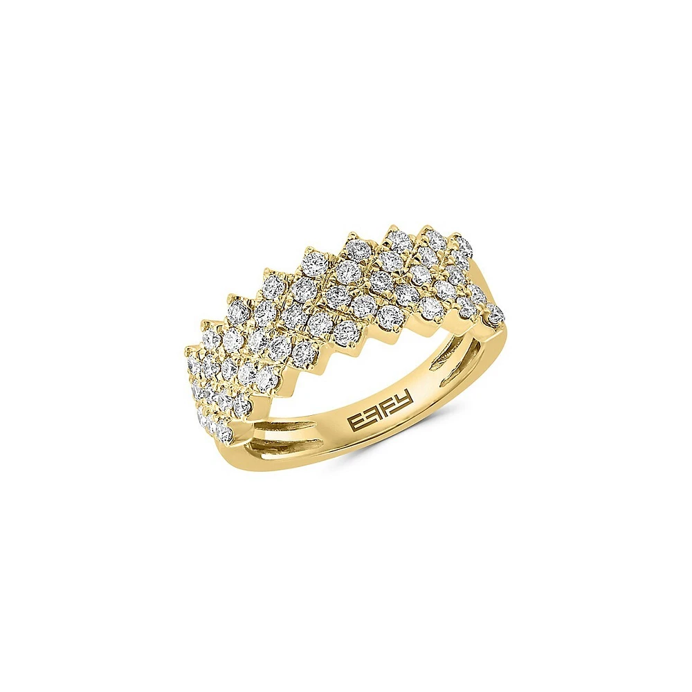 14K Yellow Gold & CT. T.W. Diamond Ring