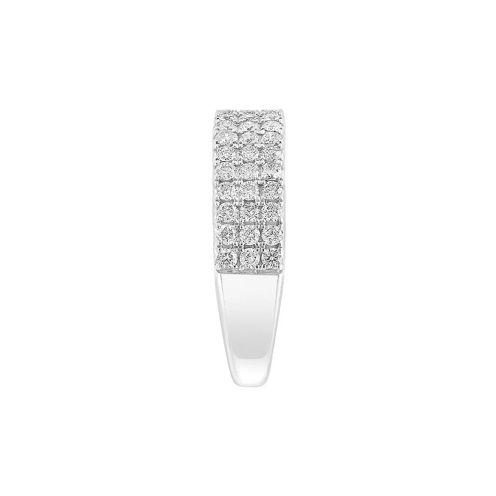 Bague en or blanc 14 carats et diamant de 0,74 ct. TW