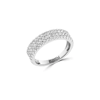 Bague en or blanc 14 carats et diamant de 0,74 ct. TW