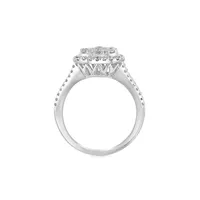 Pavé Classica 14K White Gold & 0.97 CT. T.W. Diamond Cluster Ring