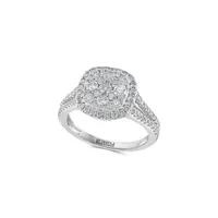 Pavé Classica 14K White Gold & 0.97 CT. T.W. Diamond Cluster Ring