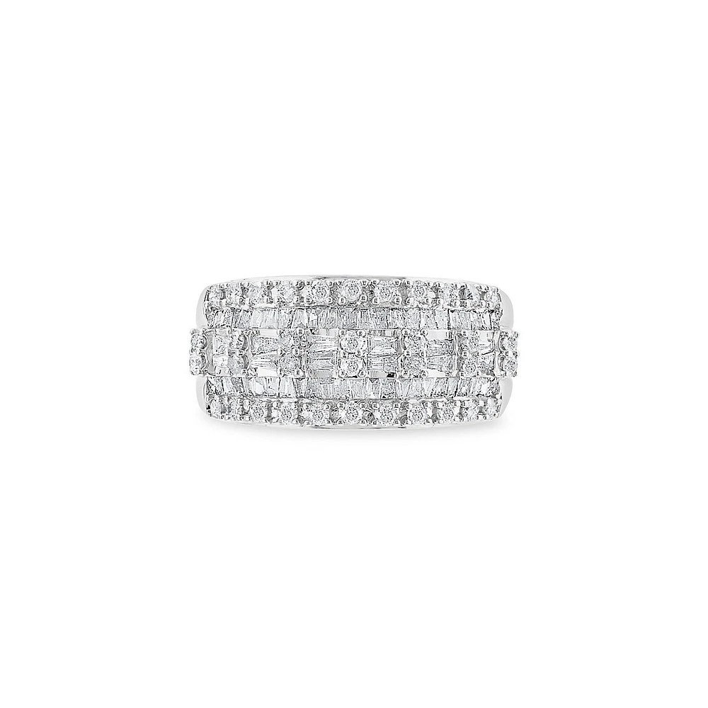 Classique 14K White Gold & 0.98 CT. T.W. Diamond Ring