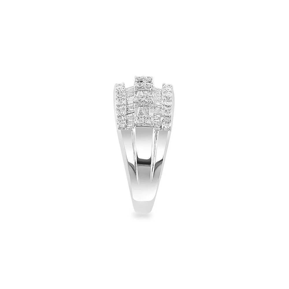 Classique 14K White Gold & 0.98 CT. T.W. Diamond Ring