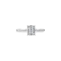 Bridal 14K White Gold & 0.49 CT. T.W. Diamond Baguette Ring