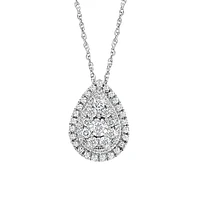 Sterling Silver & 0.47 CT. T.W. Diamond Pendant Necklace