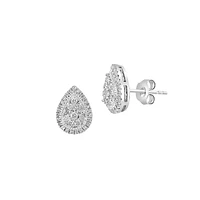 Sterling Silver & 0.47 CT T.W. Diamond Stud Earrings