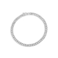 14K White Gold & 1.74 CT. T.W. Curb Chain Diamond Bracelet