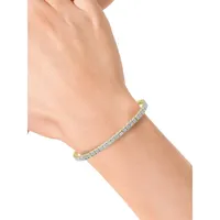 Bracelet en argent sterling 925 doré avec diamant 0,25 ct PT