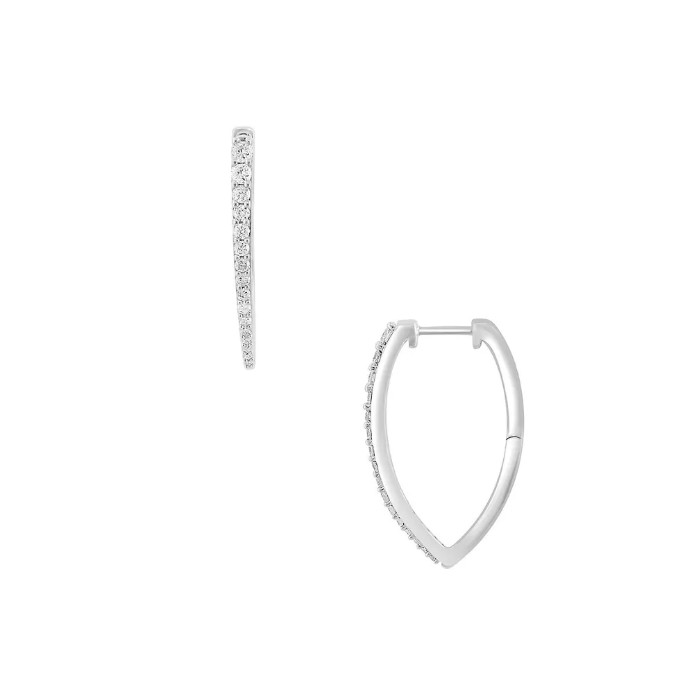 Anneaux en argent sterling avec diamant 0,48 ct PT