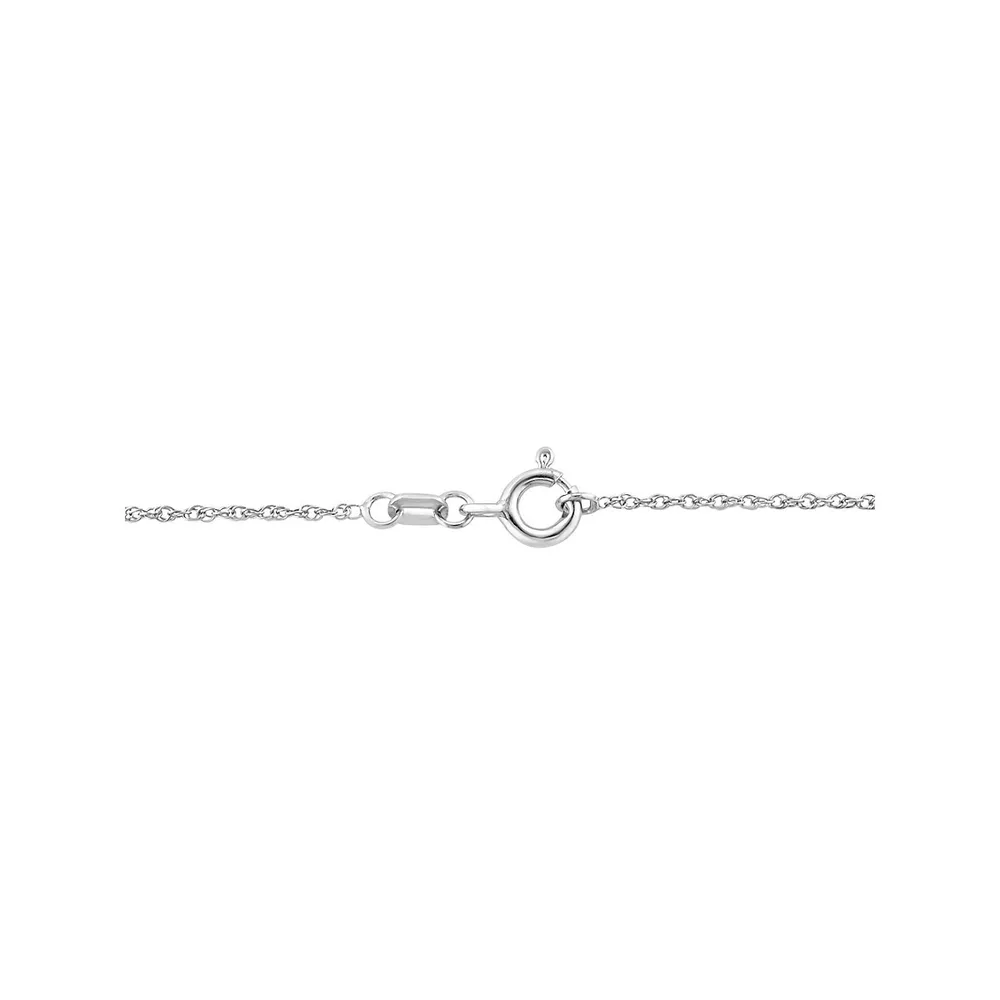 Sterling Silver & 0.14 CT. T.W. Diamond Heart Pendant Necklace