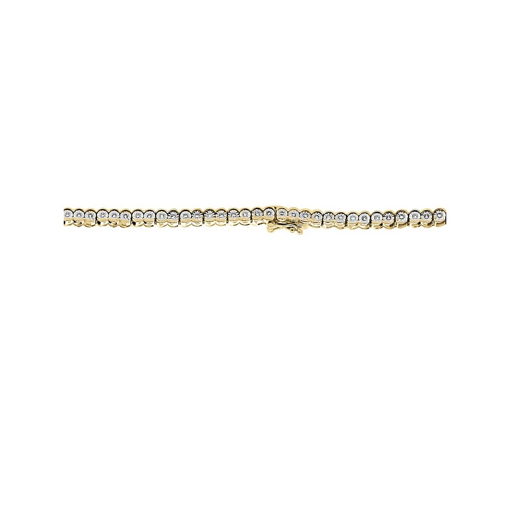 Goldplated 1.28 CT. T.W. Diamond Chain Necklace