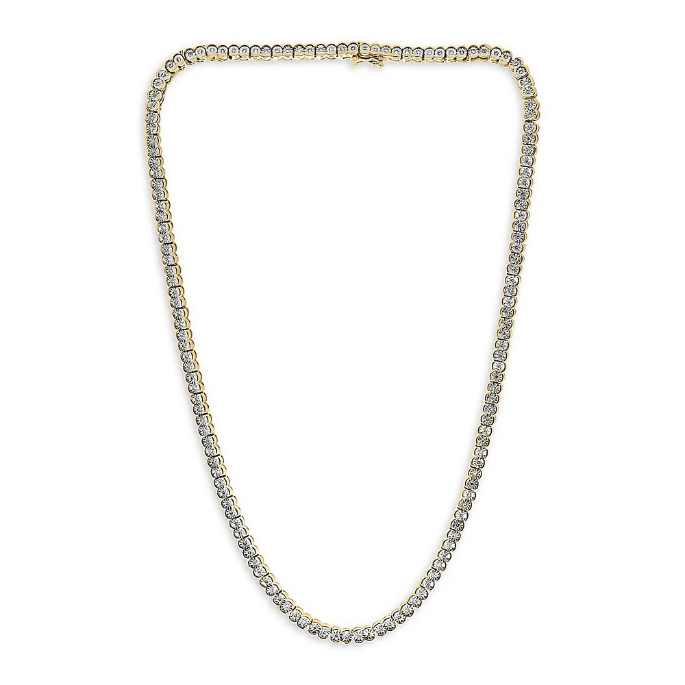 Goldplated 1.28 CT. T.W. Diamond Chain Necklace