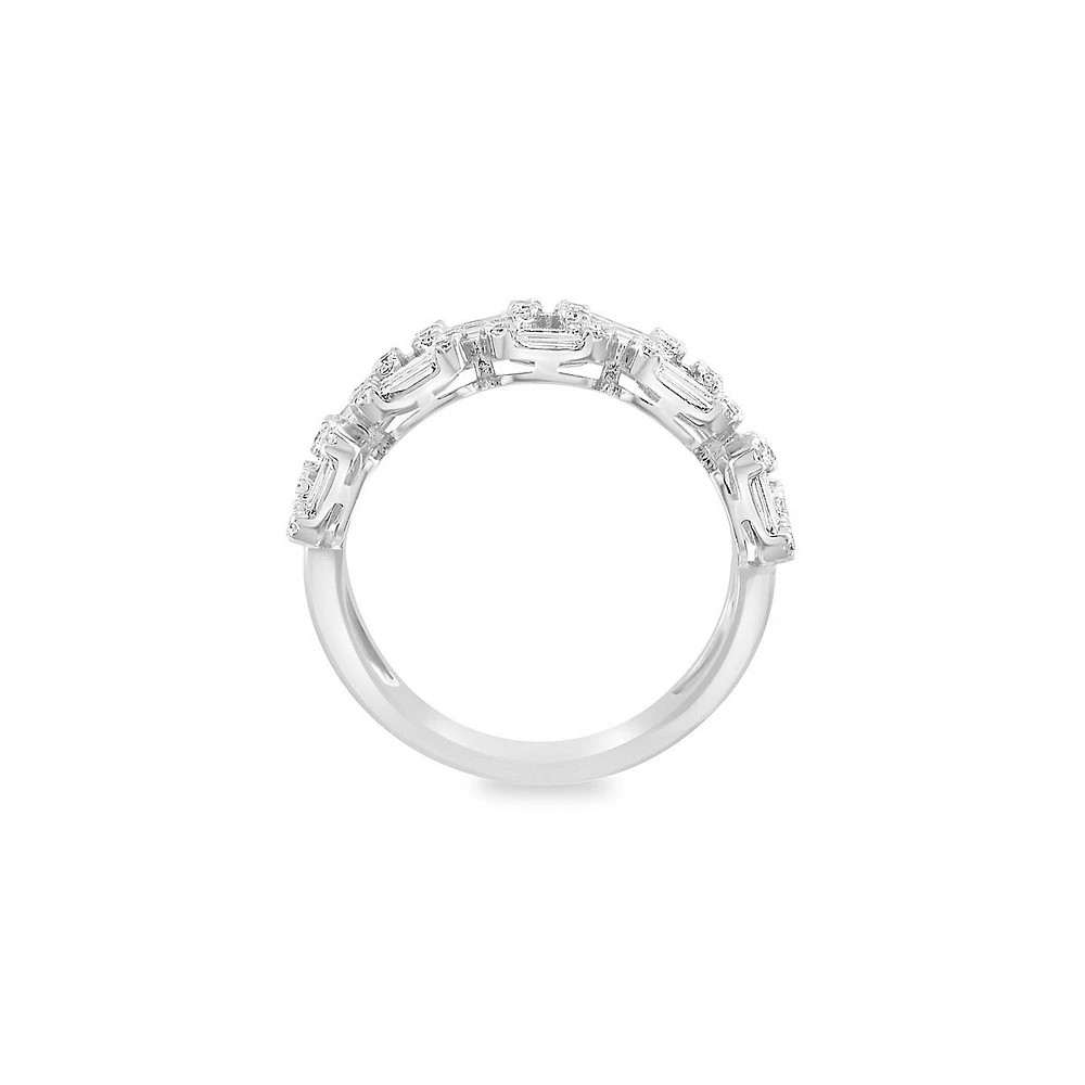 14K White Gold & 1.21 CT. T.W. Diamond Ring