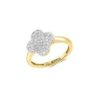 14K Yellow Gold & 0.49 CT. T.W. Diamond Clover Ring