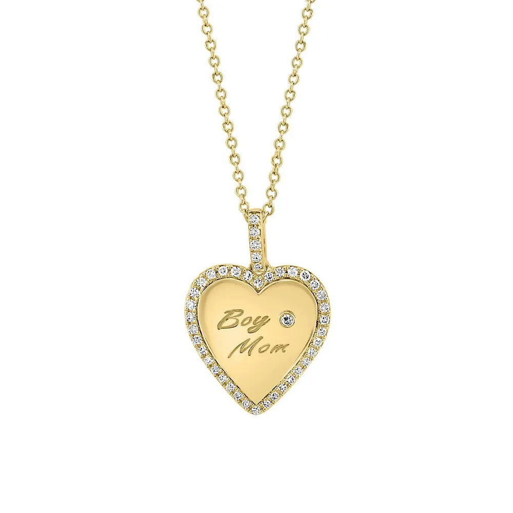 Effy Novelty 14K Yellow Gold Diamond and Mother of Pearl Heart Necklac –  effyjewelry.com