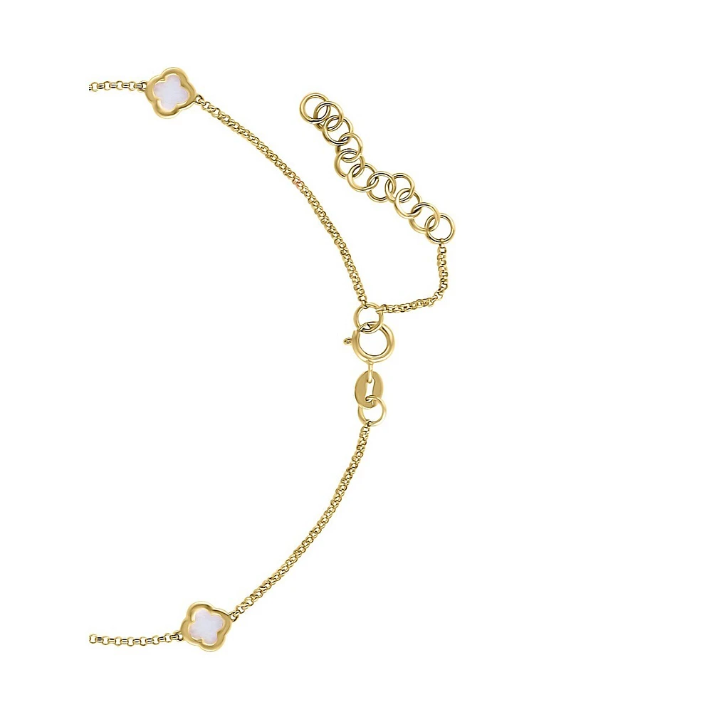 Bracelet en émail et en or jaune 14 ct avec diamants 0,07 ct PT