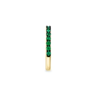 Goldplated Natural Emerald Channel Ring