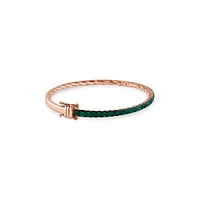 Goldplated & Natural Emerald Bangle