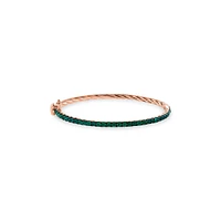 Goldplated & Natural Emerald Bangle