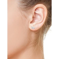 Boutons d'oreilles en or blanc 14 ct avec diamants de 0,75 ct (PT) en forme de marquises et de cœurs