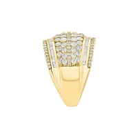 Bague en or jaune 14 ct avec diamants de 1,96 ct (PT)