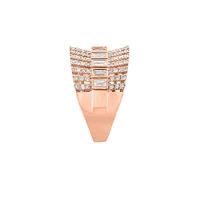 14K Rose Gold & 0.91 CT. T.W. Diamond Array Ring