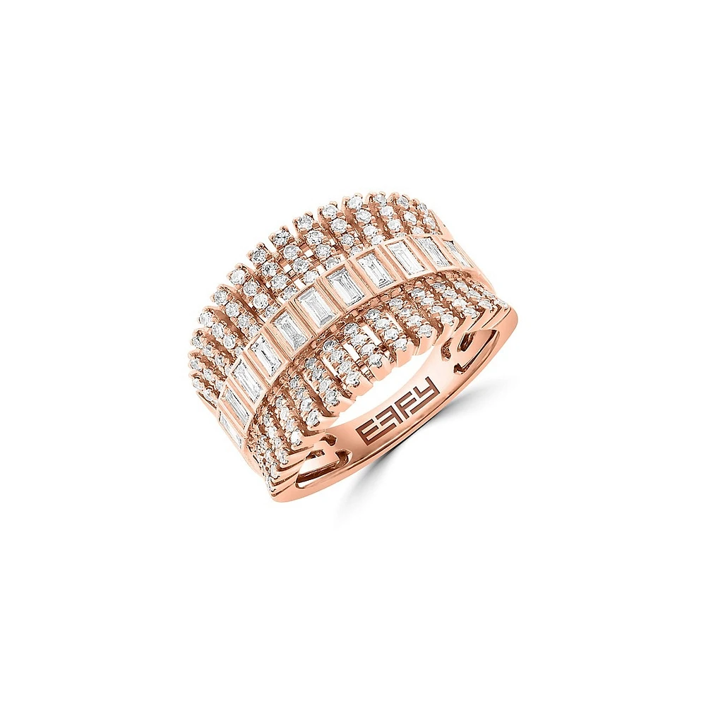 14K Rose Gold & 0.91 CT. T.W. Diamond Array Ring