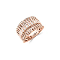 14K Rose Gold & 0.91 CT. T.W. Diamond Array Ring