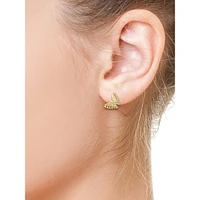 14K Yellow Gold & 0.64 CT. T.W. Diamond Butterfly Stud Earrings