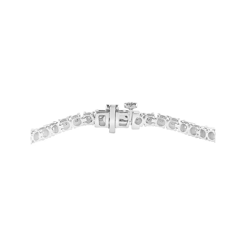 Sterling Silver & 0.47 CT. T.W. Diamond Tennis Bracelet