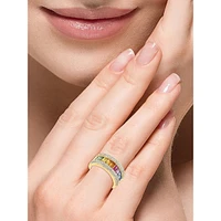 14K Yellow Gold, Multi Sapphire & 0.53 CT. T.W. Diamond Ring