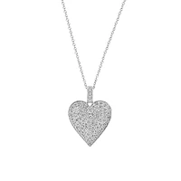 14K Gold & CT. T.W. Diamond Heart Pendant Necklace