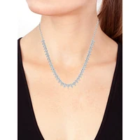 14K White Gold & 1.91 CT. T.W. Diamond Leaf Collar Necklace