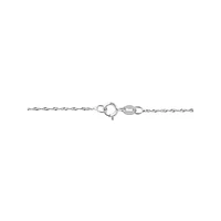 Collier avec pendentif rond en argent sterling et diamant de 0,14 ct. TW