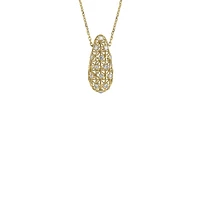 14K Yellow Gold & 0.25 CT. T.W. Diamond Cage Pendant Necklace