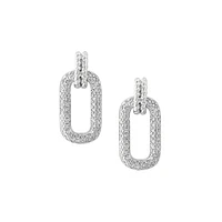 14K White Gold & 0.45 CT. T.W. Diamond Link-Drop Earrings