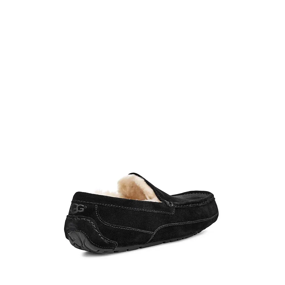 Men's Ascot Suede & Faux-Shearling Slippers