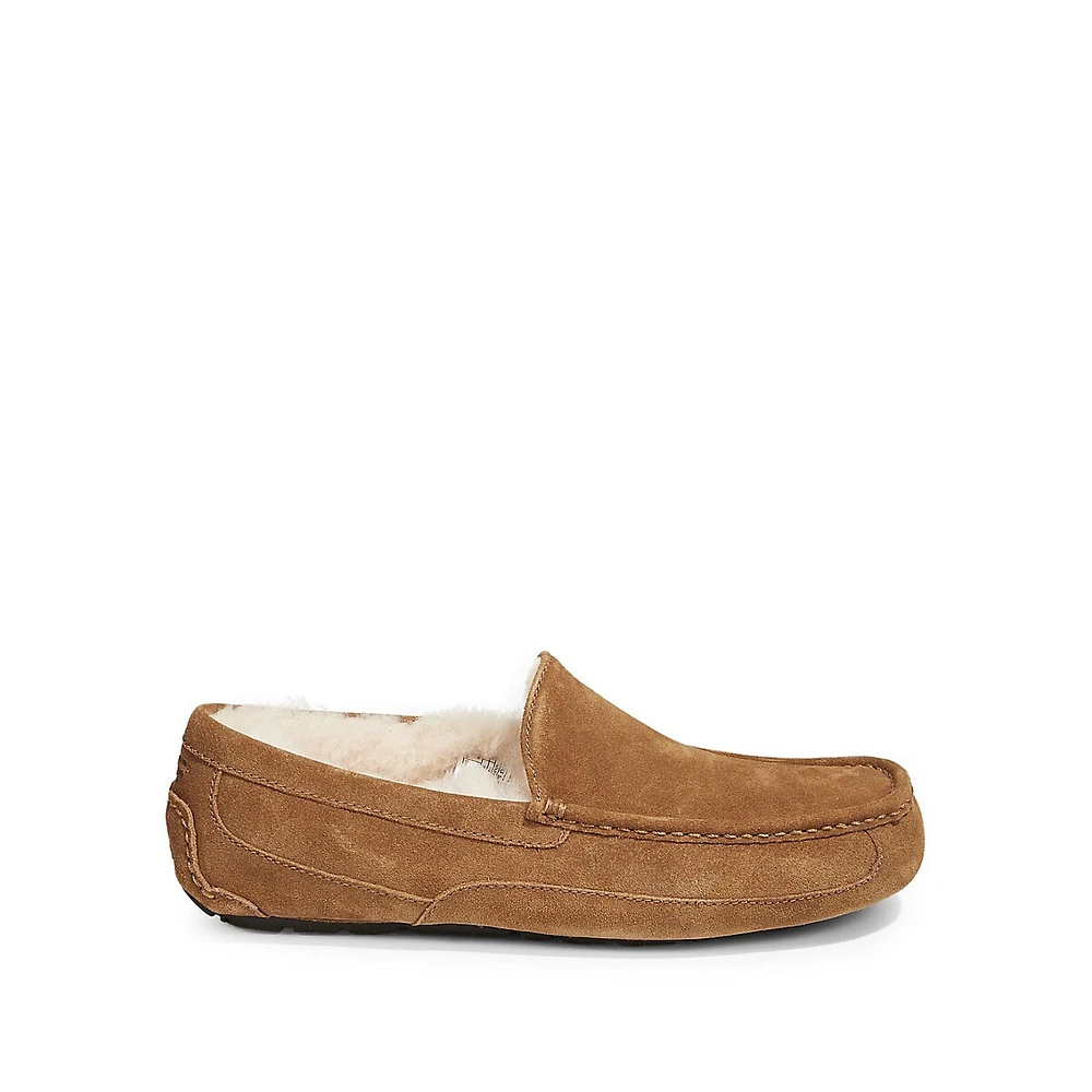 Men's Ascot Suede & Faux-Shearling Slippers