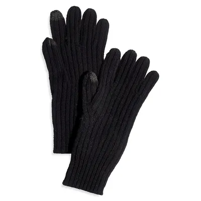 Women's Ribbed Texting Gloves
